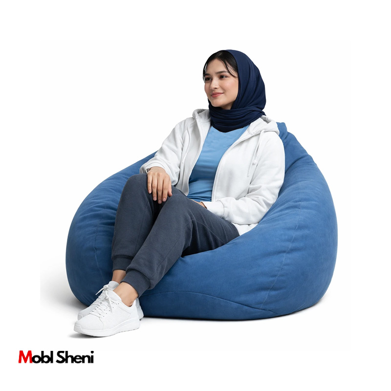 ​مبل شنی بزرگ پشتی دار