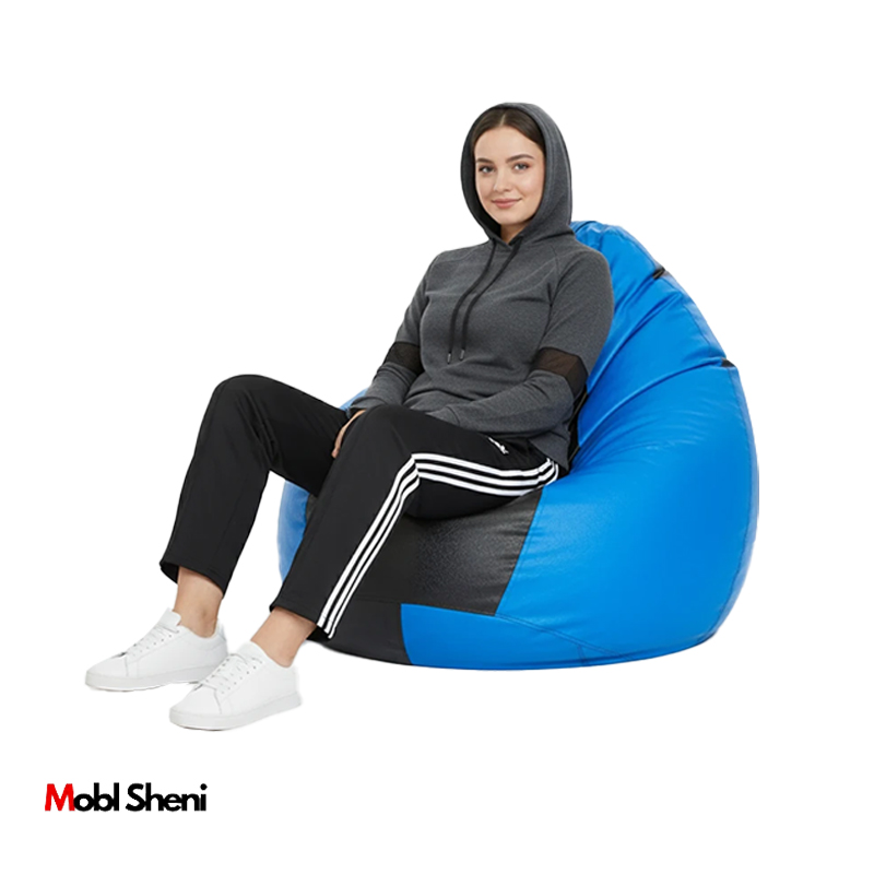 مبل شنی تکنفره دو رنگ