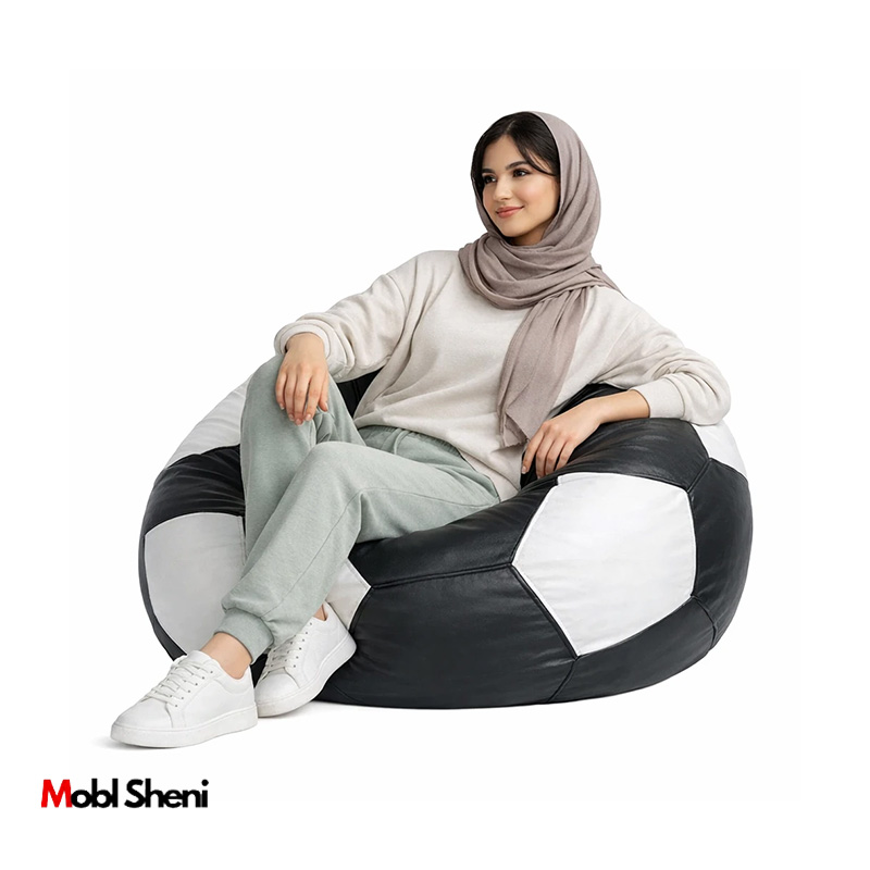 مبل شنی چرمی توپی