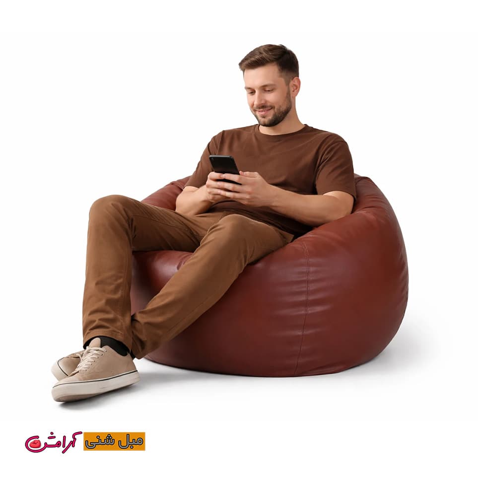مبل شنی راحتی گرد چرم