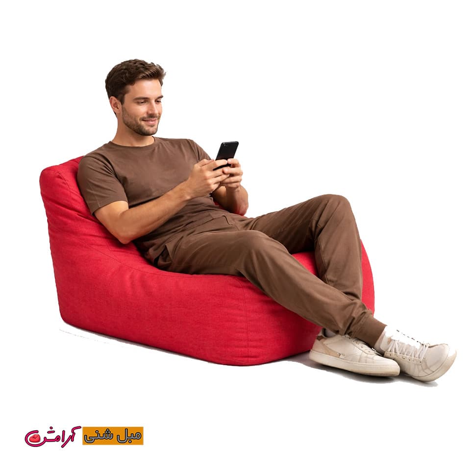 مبل شنی یک نفره برزنتی با تکیه گاه