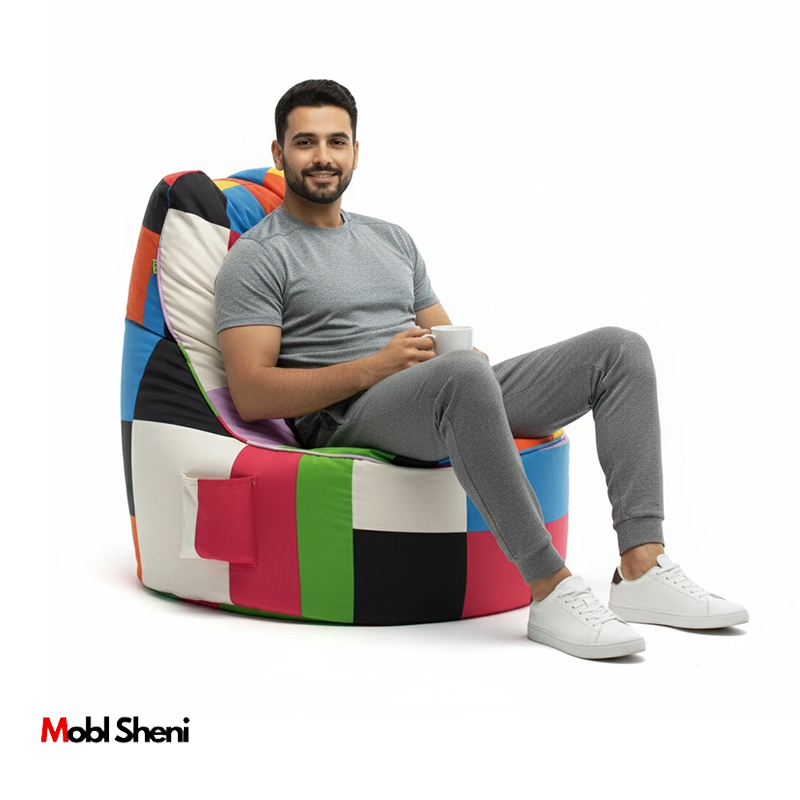 مبل شنی راحتی رنگی پشتی دار