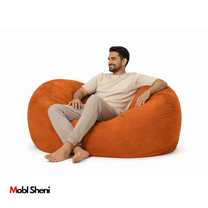 مبل شنی راحتی نارنجی بزرگسال