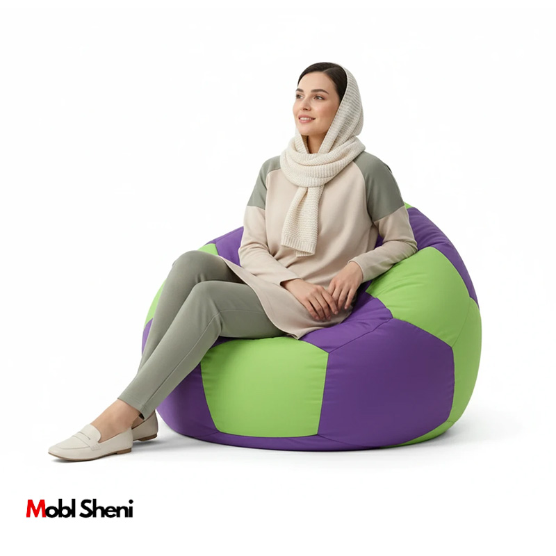 مبل شنی مخملی طرح توپ