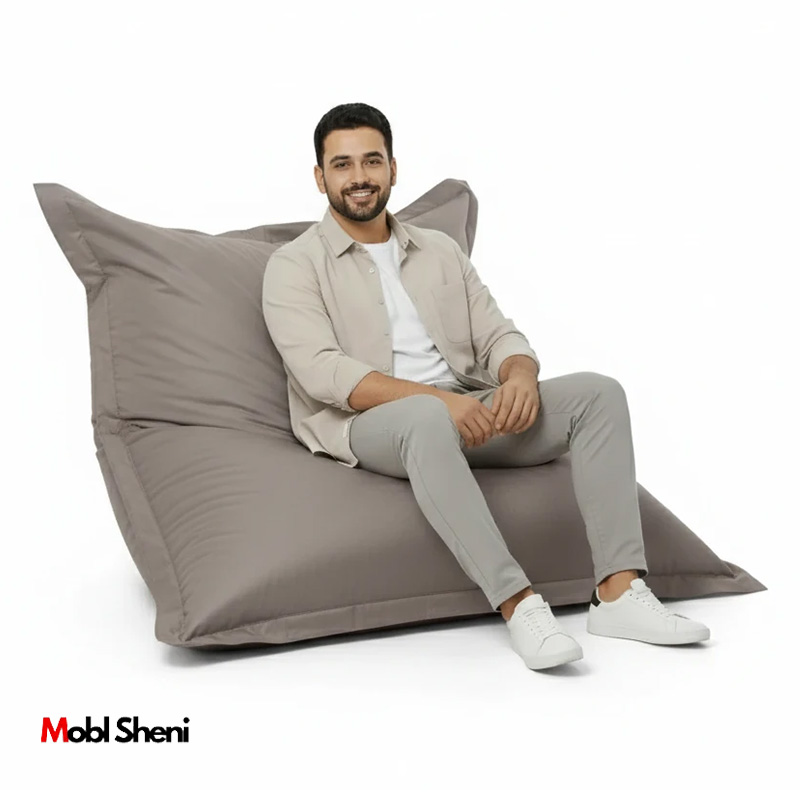 مبل شنی مستطیل خاکستری
