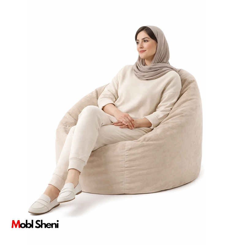 مبل شنی یکنفره بزرگ مخمل