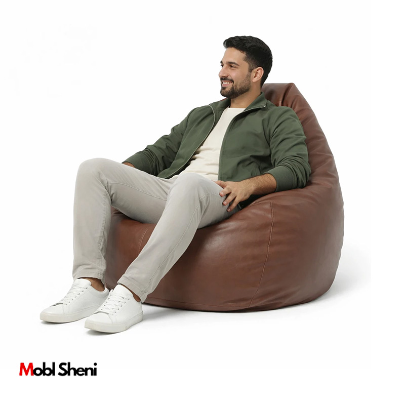 مبل شنی چرم راحتی تک نفره